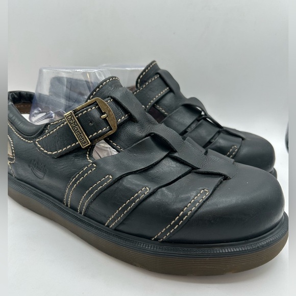 MIE RARE Dr Martens Sandals Mens Sz 11 Vintage Fisherman Black Chunky Y2K Grunge - Picture 9 of 14